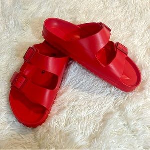 Birkenstock Unisex Arizona Essentials EVA Red Shoes | Size L 11 | M 9